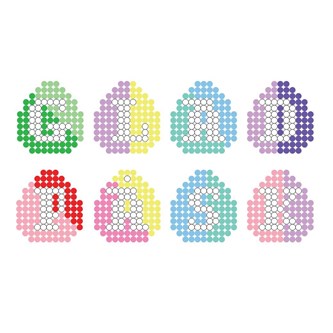 Lag påskebokstaver med rørperler