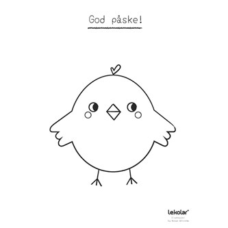 Påskekylling, gratis mal