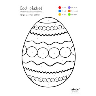 Fargelegg påskeegg, mal