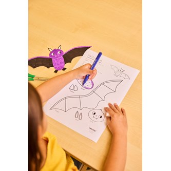 Flaggermus til Halloween - gratis mal