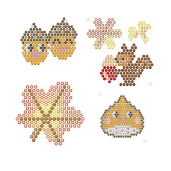 Høstfigurer av Aquabeads - gratis mal