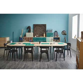 Bord 12:38 FSC akustikk optimal laminat 120x60cm sølv