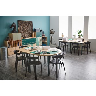 Bord 12:38 FSC akustikk optimal laminat 120x60cm sølv