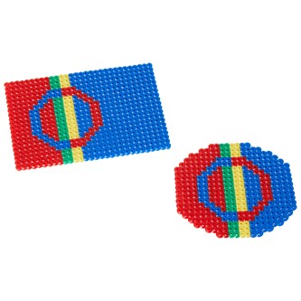 Samisk flagg med rørperler