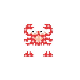 Krabbe 3D av rørperler