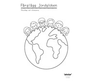Fargelegg jordkloden, gratis mal